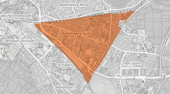 Mietspiegelkarte Potsdam Babelsberg S&uuml;d